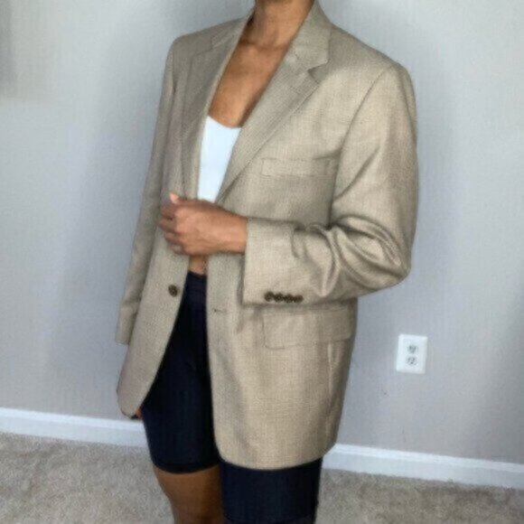 Stafford Essential Oversized Plaid Single Breasted Blazer - Picture 12 of 16